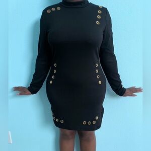 Black dress with gold grommets size 12
